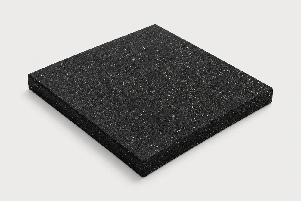 Black Ultrafit rubber gym tile